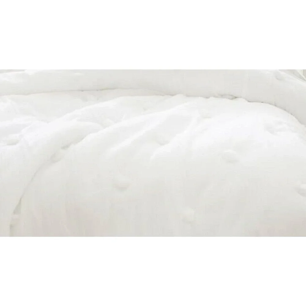 Pottery Barn Teen Crinkle Puff Girls Quilt Comforter White TWIN Nip